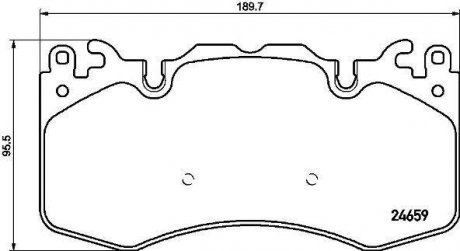 Колодка гальм. диск. LANDROVER, RANGE ROVER передн. (вир-во) BREMBO P44023 (фото 1)