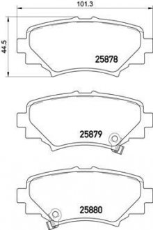 Колодка торм. диск. Mazda3 1.5/2.0/2.2 13- задн. (пр-во) BREMBO P49 049 (фото 1)