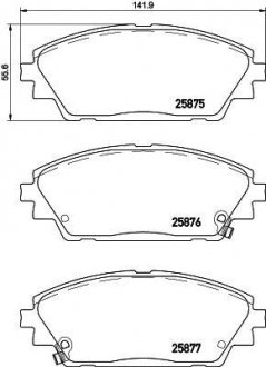 Колодка гальм. диск. Mazda3 1.5/2.0/2.2 13 передня. (вир-во) BREMBO P 49 050 (фото 1)