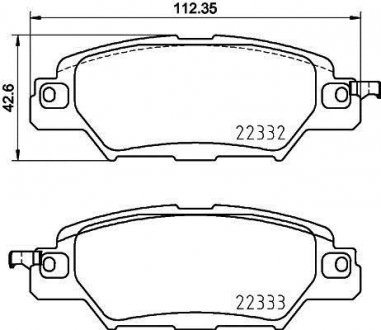 Колодка гальм. диск. MAZDA CX-5 задн. (вир-во) BREMBO P49053 (фото 1)