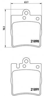 Гальмівні колодки дискові BREMBO P50 033X (фото 1)