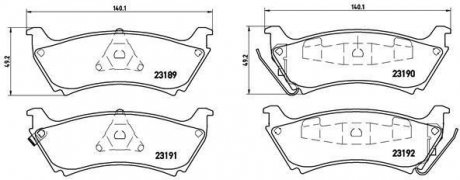 Гальмівні колодки дискові BREMBO P50 040 (фото 1)