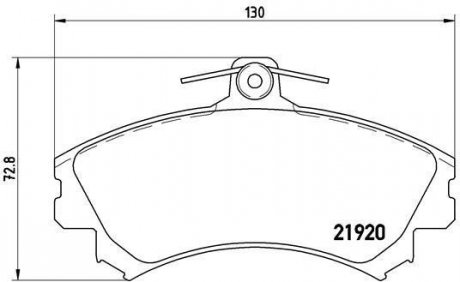 Гальмівні колодки дискові BREMBO P50 055 (фото 1)