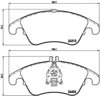 Тормозные колодки BREMBO P50069 (фото 1)