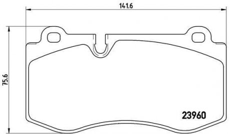 Тормозные колодки BREMBO P50074 (фото 1)