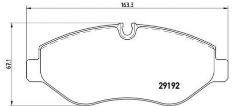 Колодка гальм. диск. MB SPRINTER передн. (вир-во) BREMBO P50085 (фото 1)