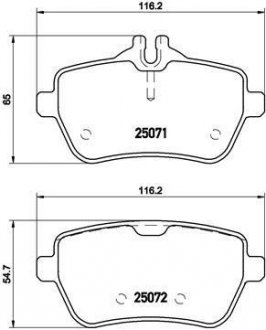 Гальмівні колодки дискові BREMBO P50 103 (фото 1)