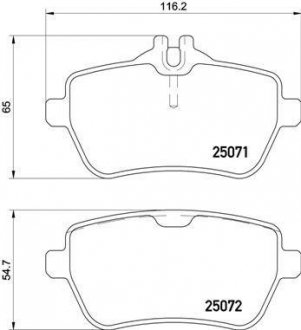 Гальмівні колодки дискові BREMBO P50 117 (фото 1)