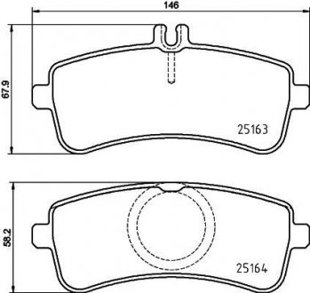 Гальмівні колодки дискові BREMBO P50 132 (фото 1)