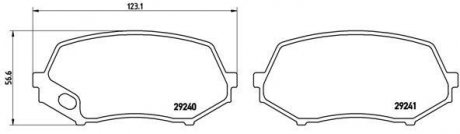 Гальмівні колодки дискові BREMBO P54 044 (фото 1)