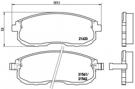 Гальмівні колодки дискові BREMBO P56 021 (фото 1)