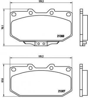 Тормозные колодки BREMBO P56025 (фото 1)