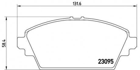 Гальмівні колодки дискові BREMBO P56 044 (фото 1)