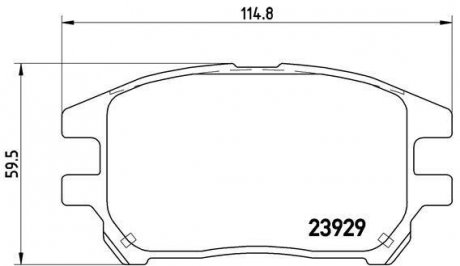 Гальмівні колодки дискові BREMBO P56 050 (фото 1)