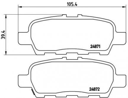 Гальмівні колодки дискові BREMBO P56068 (фото 1)