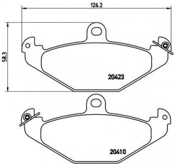 Гальмівні колодки дискові BREMBO P59 026 (фото 1)