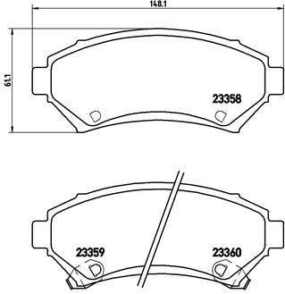 Гальмівні колодки дискові BREMBO P59 028 (фото 1)