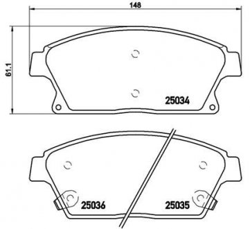 Гальмівні колодки дискові BREMBO P59 077X (фото 1)