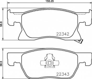 Гальмівні колодки дискові BREMBO P59 092 (фото 1)