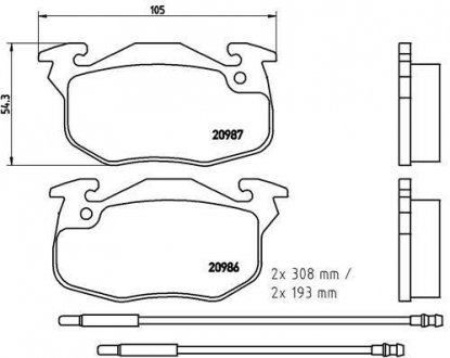 Гальмівні колодки дискові BREMBO P61 044 (фото 1)