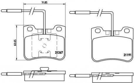 Гальмівні колодки дискові BREMBO P61 047 (фото 1)