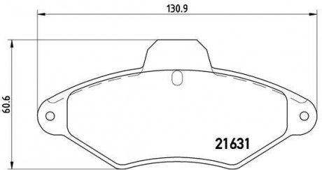 Гальмівні колодки дискові BREMBO P61 052 (фото 1)