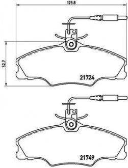 Гальмівні колодки дискові BREMBO P61 056 (фото 1)