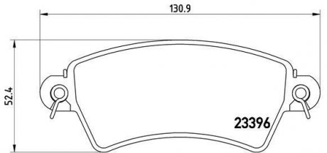 Гальмівні колодки дискові BREMBO P61 065 (фото 1)