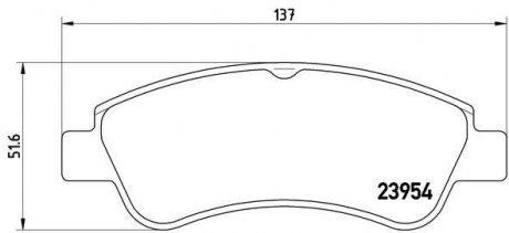 Колодка гальм. диск. CITROEN C3, C4, DS3 PEUGEOT 206, 207 передн. (вир-во) BREMBO P61066 (фото 1)