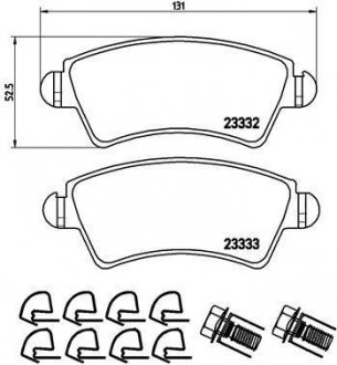 Гальмівні колодки дискові BREMBO P61 067 (фото 1)