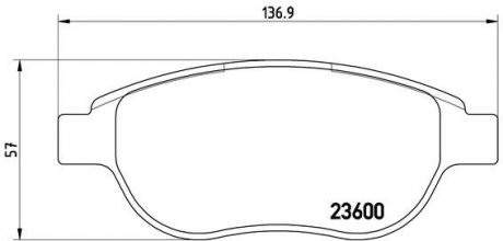 Гальмівні колодки дискові BREMBO P61 068X (фото 1)