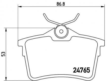 Колодка гальм. диск. CITROEN BERLINGO 08-; PEUGEOT PARTNER08-,308 SW 07- задн. (вир-во) BREMBO P61084 (фото 1)