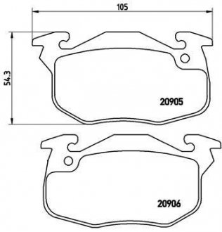 Гальмівні колодки дискові BREMBO P61 097 (фото 1)