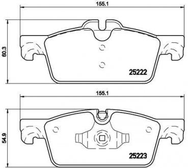 Гальмівні колодки дискові BREMBO P61 112 (фото 1)