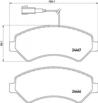 Гальмівні колодки дискові BREMBO P61 118 (фото 1)