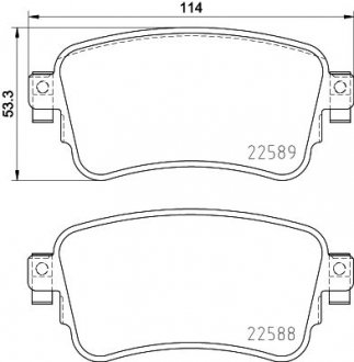 Гальмівні колодки дискові BREMBO P61 133 (фото 1)