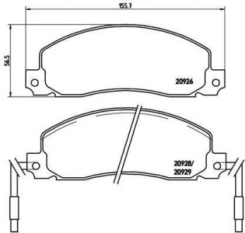 Гальмівні колодки дискові BREMBO P68 006 (фото 1)