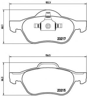 Гальмівні колодки дискові BREMBO P68 029 (фото 1)