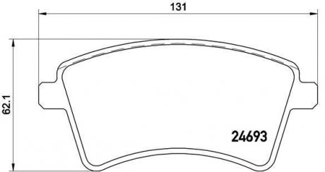 Тормозные колодки BREMBO P68044 (фото 1)