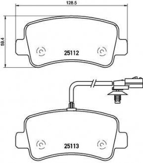 Колодка гальм. диск. OPEL MOVANO/RENAULT MASTER 04/10- задн. (вир-во) BREMBO P 68 063 (фото 1)