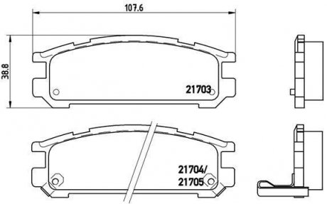 Гальмівні колодки дискові BREMBO P78 005 (фото 1)