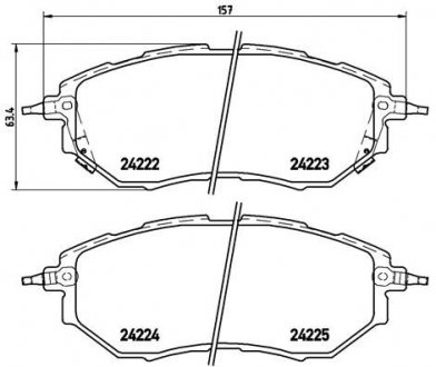 Гальмівні колодки дискові BREMBO P78 017X (фото 1)