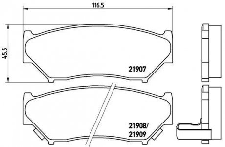 Гальмівні колодки дискові BREMBO P79 008 (фото 1)