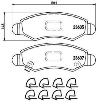 Гальмівні колодки дискові BREMBO P79 015 (фото 1)