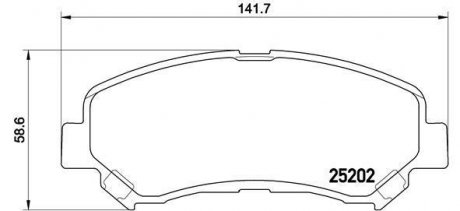 Колодка торм. диск. NISSAN QASHQAI, передн. (пр-во) BREMBO P79028 (фото 1)