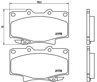 Гальмівні колодки дискові BREMBO P83 025 (фото 1)