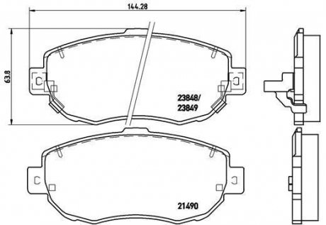 Гальмівні колодки дискові BREMBO P83 037 (фото 1)