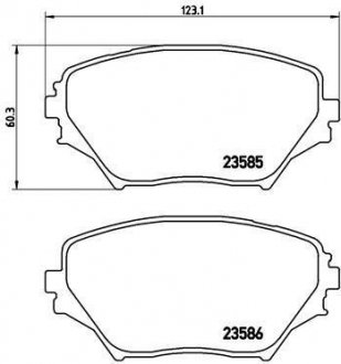 Гальмівні колодки дискові BREMBO P83 055 (фото 1)