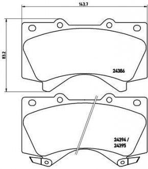 Тормозные колодки BREMBO P83107 (фото 1)