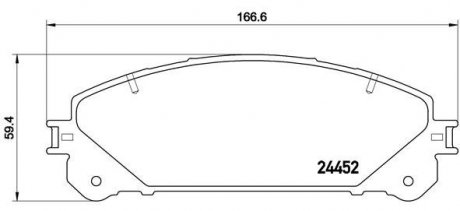 Колодка гальм. диск. LEXUS RX передн. (вир-во) BREMBO P 83 145 (фото 1)